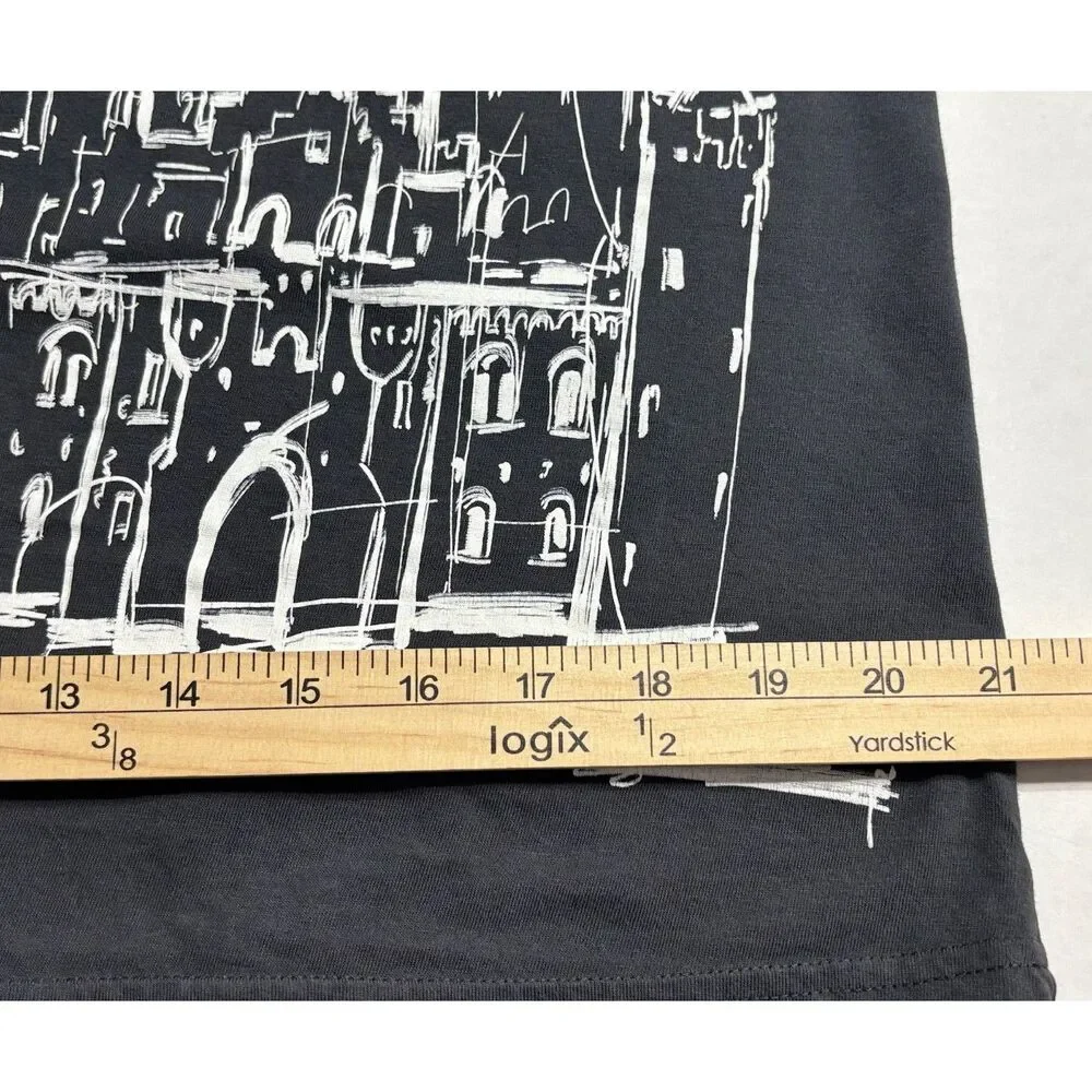 Neuschwanstein Castle Men's Slim V XL Shirt James & Nicholson Gray Graphic Tee - Picture 9 of 9